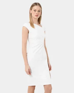Forcast New Kenzie Asymmetric Dress Ivory