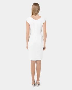 Forcast New Kenzie Asymmetric Dress Ivory