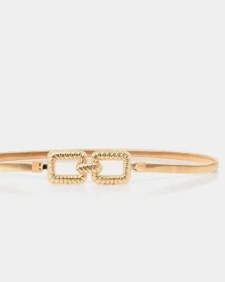 Forcast Nicole Stretch Metal Belt Gold Sale