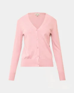 Forcast Nicolette V-neck Knit Cardigan Blush Pink Outlet