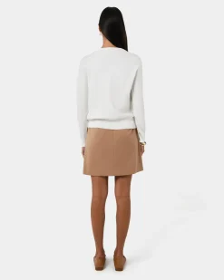 Forcast Nicolette V-neck Knit Cardigan Ivory New