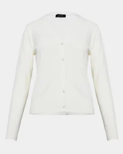 Forcast Nicolette V-neck Knit Cardigan Ivory New