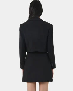 Forcast Nikki Cropped Blazer Black Clearance