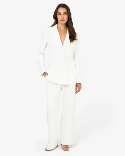 Forcast Nikki Double Breasted Blazer Ivory Outlet