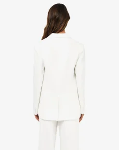 Forcast Nikki Double Breasted Blazer Ivory Outlet