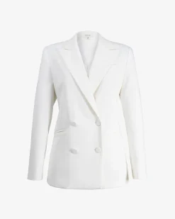 Forcast Nikki Double Breasted Blazer Ivory Outlet
