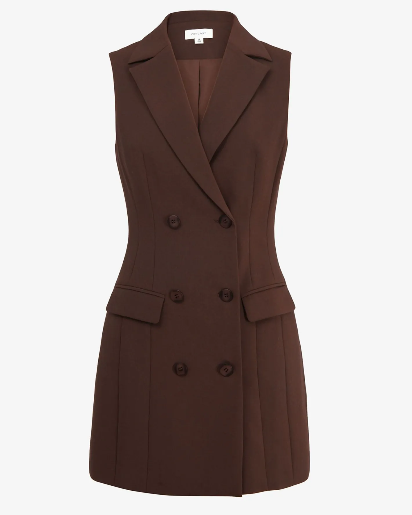 Forcast Nikki Double Breasted Dress Brown Clearance