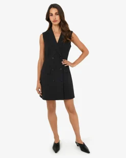 Forcast Nikki Double Breasted Dress Black Best