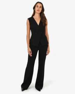 Forcast Nikki Flared Leg Pants Black Clearance