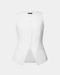 Forcast Nikki Longline Vest Ivory Outlet
