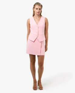 Forcast Nikki Mini Wrap Skirt Pink Clearance