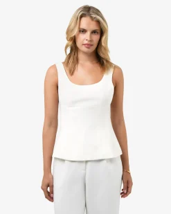 Forcast Nikki Peplum Top Ivory Online