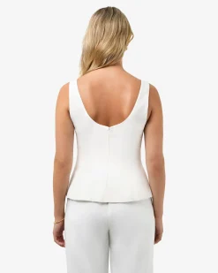 Forcast Nikki Peplum Top Ivory Online