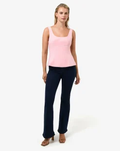 Forcast Nikki Peplum Top Pink Clearance