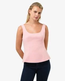 Forcast Nikki Peplum Top Pink Clearance