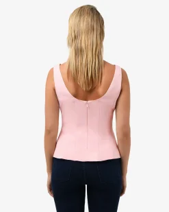 Forcast Nikki Peplum Top Pink Clearance