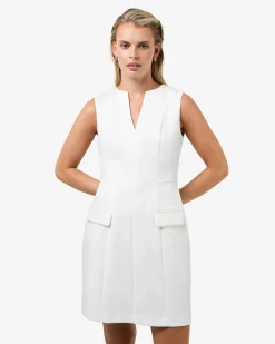 Forcast Nikki Tailored Mini Dress Ivory Outlet