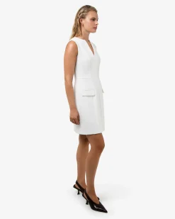 Forcast Nikki Tailored Mini Dress Ivory Outlet