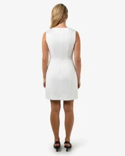 Forcast Nikki Tailored Mini Dress Ivory Outlet