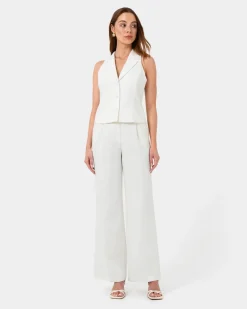 Forcast Nikki Tailored Vest Ivory New
