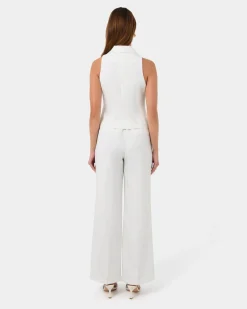 Forcast Nikki Tailored Vest Ivory New