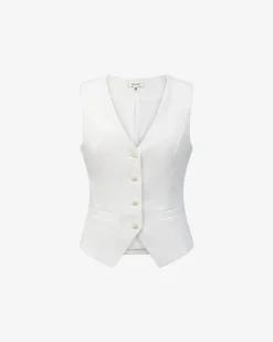 Forcast Nikki Tailored Waistcoat Ivory Clearance