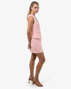 Forcast Nikki Tailored Waistcoat Pink Outlet