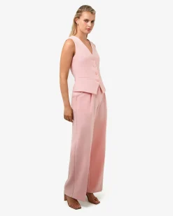 Forcast Nikki Tailored Waistcoat Pink Outlet