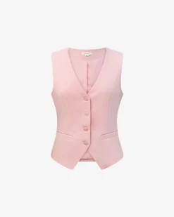 Forcast Nikki Tailored Waistcoat Pink Outlet