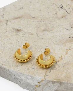Forcast Nira Boho Stud Earrings Gold Clearance