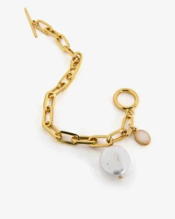 Forcast Noa Pearl Chain Bracelet Gold Discount