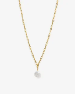 Forcast Noa Pearl Chain Necklace Gold Hot