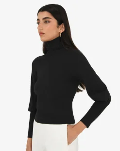 Forcast Nolan High Neck Knit Black Sale