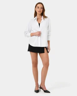 Forcast Oakley Cotton Poplin Shirt White Best