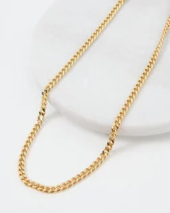 Forcast Olive 16k Plated Necklace Gold