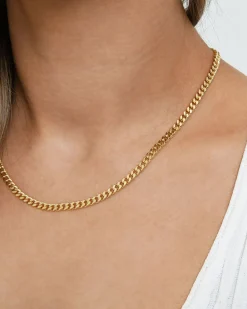 Forcast Olive 16k Plated Necklace Gold