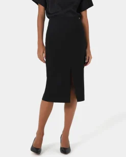 Forcast Orlanda Front Slit Skirt Black Best