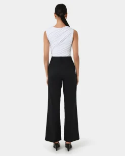 Forcast Perry Linen Tailored Pants Black Outlet
