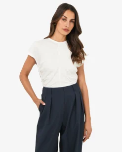 Forcast Pricilla Draped Top Ivory Outlet