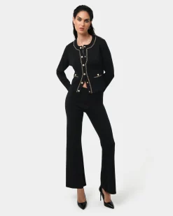 Forcast Rachel Chain Cardigan Black
