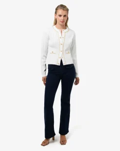 Forcast Rachel Chain Cardigan Ivory New