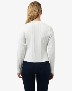 Forcast Rachel Chain Cardigan Ivory New