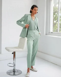 Forcast Renee Slim Leg Pants Pastel Sage Best