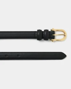 Forcast Rhiannon Leather Belt Black