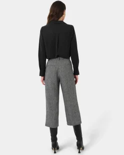 Forcast Robin Collared Blouse Black