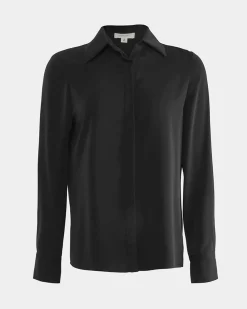 Forcast Robin Collared Blouse Black