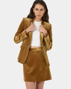 Forcast Rowan Mini Corduroy Skirt Dark Olive Online