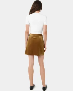 Forcast Rowan Mini Corduroy Skirt Dark Olive Online