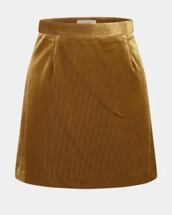 Forcast Rowan Mini Corduroy Skirt Dark Olive Online