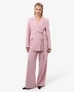 Forcast Rumy Double Breasted Blazer Pink New